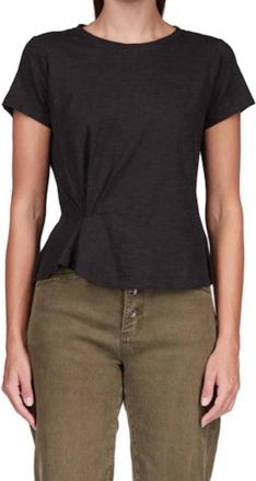 Sanctuary Twist Front Crew Neck Tee In Black