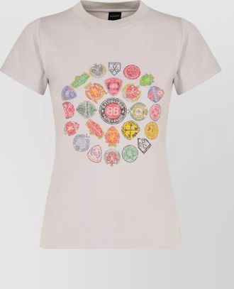 Balenciaga cotton logo print short-sleeve crew-neck t-shirt
