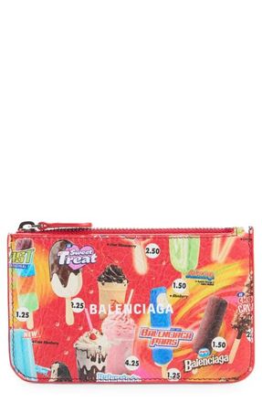 Balenciaga Cash Sweet Treat Zip Card Case in 6564 Red at Nordstrom