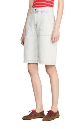 Sandro Washed denim Bermuda shorts in Light Bu Jean at Nordstrom, Size 36 Eu