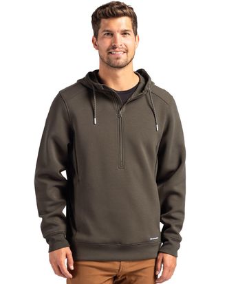 Cutter & Buck Roam Epic Versatility Half Zip Recycled Mens Hooded Pullover