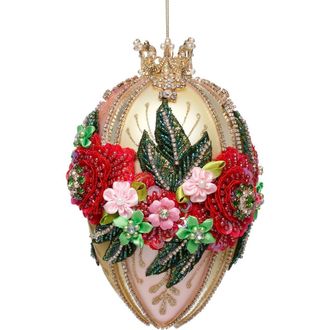Mark Roberts Faberge Jewel Egg Ornament, Yellow/Pink in Moccasin at Nordstrom