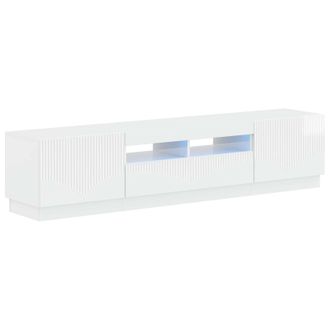 vidaXL Cabinet De Tv Led De 5 Piezas Blanco Brillante Vidaxl