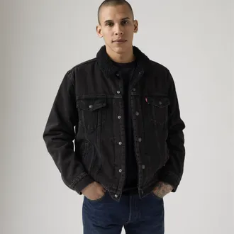 Levi's Type III Sherpa Trucker Jacket - Mens - 2XL - Black