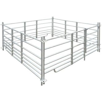 vidaXL Corral Para Ovejas De 4 Paneles Acero Galvanizado 183x183x92 Cm Vidaxl