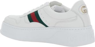 Gucci Mens Sneakers White Leather Oversized Sole Calf Trainers