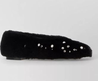 Jimmy Choo London fur leather loafers