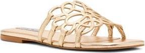 Steve Madden Lotus Slide Sandal in Gold Leath at Nordstrom Rack, Size 8.5