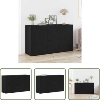 vidaXL Credenza moderna - Credenza Rovere Nero 120 x 36 x 69 cm Legno multistrato