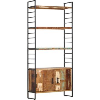 vidaXL Vidaxl - 4-Tier Bookcase 80x30x180 cm Solid Reclaimed Wood