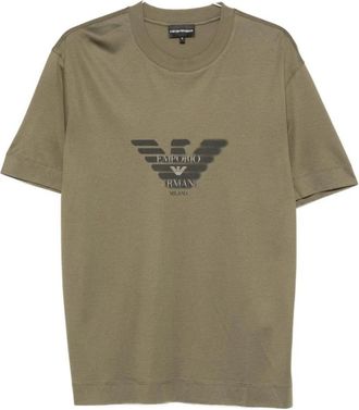 Emporio Armani Eagle Logo T-shirt - Heren - T-shirts - Groen - S - Tops