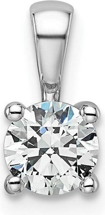 Diamond2Deal 14k White Gold 1/2 Ct Round Lab Grown Diamond Solitaire Pendant