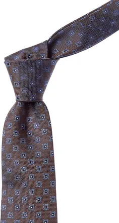 Canali Blue Squares Silk Tie