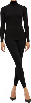 Wolford Viscose Rib Pullover In Black