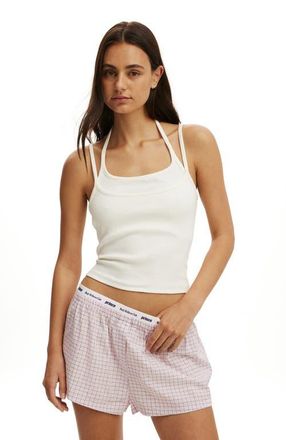 Cotton On Womens Double Layer Cami in Coconut Milk at Nordstrom, Size X-Small