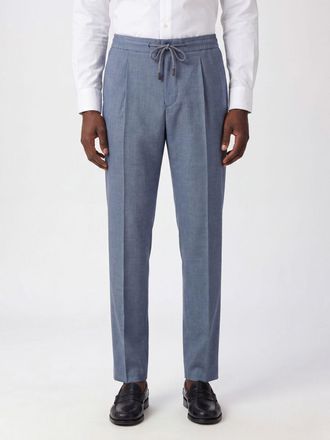 Incotex Pantaloni con coulisse in lino e lana vergine