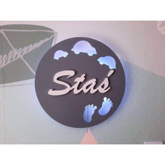 OEM L&aacute;mpara De Noche Tulajka Con El Nombre Del Coche Y Los Pies