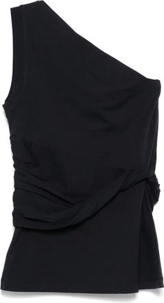 Patou Top monospalla in cotone biologico - Blu