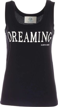 Alberta Ferretti Sleeveless Tops - Dames - Tops zonder mouwen - Zwart - S - Katoen - Tops
