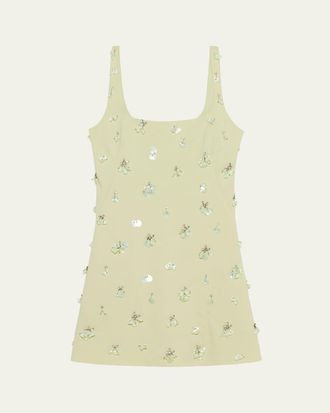 SIMKHAI Ziva Sleeveless Embellished Mini Dress