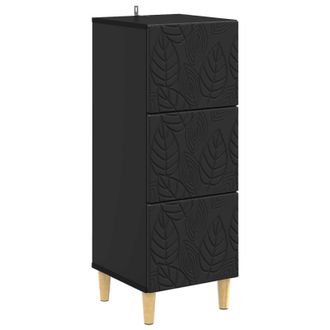 vidaXL Cajonera Negro 33 X 34,5 X 90 Cm Madera De Ingenier&iacute;a Vidaxl