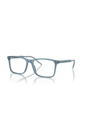 Giorgio Armani 57mm Rectangle optical glasses in Blue at Nordstrom