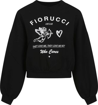 Fiorucci Print Cropped Sweatshirt