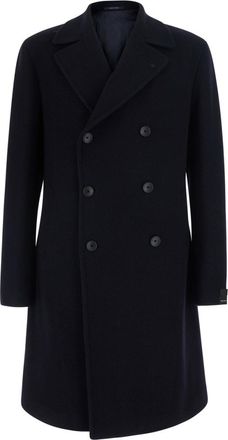 Tagliatore Blue Double-Breasted Coat