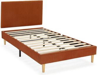 HOMN Base tapizada + cabecero 90x190 cm teja