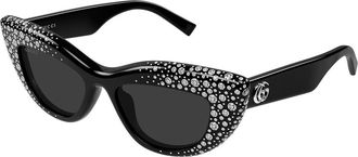 Gucci GG2031S 005 Womens Sunglasses Black Size 50 - Free RX Lenses - Free RX Lenses