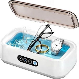 No Brand Limpiador Ultras&oacute;nico De 650 Ml, Limpiador De Gafas De 49 Khz Con 3 Modos De Temporizador Digital, Limpiador Ultras&oacute;nico Para Gafas, Joyas, Anillos Y 