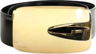 Gucci Pre-owned Leren Riem - Dames - Vintage Accessoires - Zwart - ONE Size - Leer - Vintage