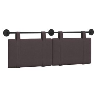 vidaXL Cabecero Colgante Marr&oacute;n Oscuro Tela Vidaxl