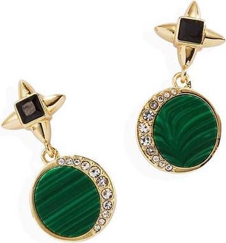 Alex and Ani Double Drop Earrings in Malachite at Nordstrom