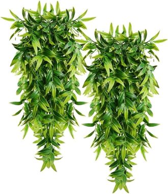 OEM Paquete De 2 Plantas Colgantes Artificiales, Enredaderas De Hiedra Falsas Para Dormitorio, Boda, Patio