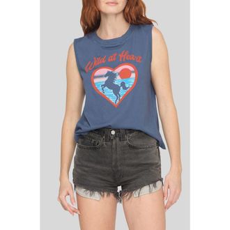 Project Social T Wild at Heart Tank in Deep Indigo at Nordstrom, Size X-Small
