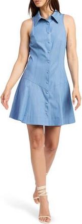 En Saison Liana Sleeveless Mini Chambray Shirtdress at Nordstrom Rack, Size X-Small