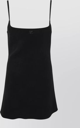 Courr&egrave;ges crepe mini dress