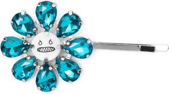 Charles Jeffrey Loverboy Crazy Daizy hair clip - women - Brass/glass - One Size - Blue