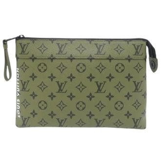 Louis Vuitton Pre-owned Clutches, male, Green, Size: ONE SIZE Pre-owned Monogram Clutch Bag