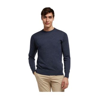 Brooks Brothers Merino Wool Crew-Neck Jumper - male - Brooks Brothers - Round-neck Knitwear - Blue - XS - Knitwear