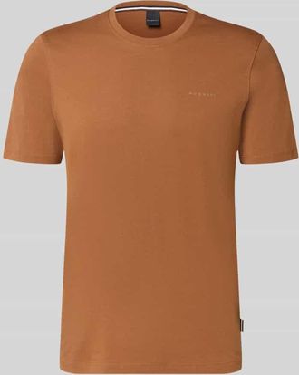Bugatti T-Shirt mit Label-Detail in Hazel, Gr&ouml;&szlig;e XXXL