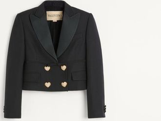 Valentino Giacca In Crepe Couture Donna NERO 36