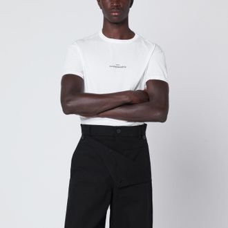 Maison Margiela White T-shirt with distorted logo