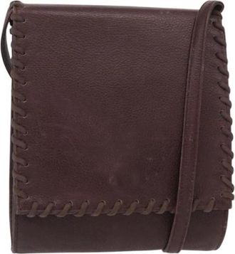 Saint Laurent Pre-owned Lederen Schoudertas - Dames - Vintage Schoudertas - Paars - ONE Size - Leer - Vintage
