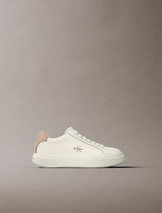 Calvin Klein Zapatillas de piel con logo distintivo