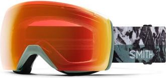 Smith Skyline XL 230mm ChromaPop Snow Goggles in Sage Brush Paste Up /Red at Nordstrom, Size Medium