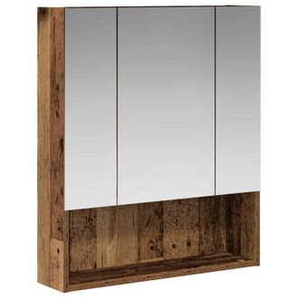 vidaXL Armario Con Espejo De Ba&ntilde;o Madera Vieja 60 X 14.5 X 70 Cm Vidaxl