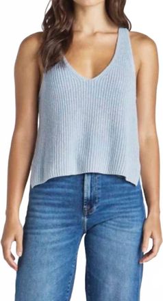 Splendid Deirdre Sweater Tank In Bleached Indigo