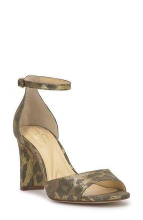 Jessica Simpson Luxcilla Block Heel Sandal in Golden at Nordstrom Rack, Size 6.5
